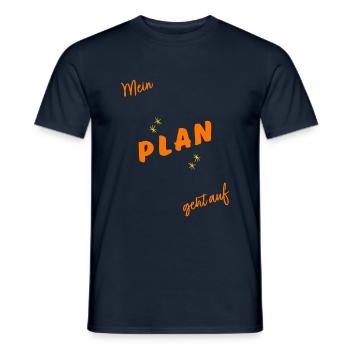 Mein Plan geht auf! - Erfolgs-Design - Männer T-Shirt - Navy - Vorne - AI Model Male 178 light (178cm)