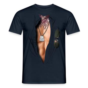 Dream Boy v2 - Männer T-Shirt - Navy - Vorne - AI Model Male 178 light (178cm)