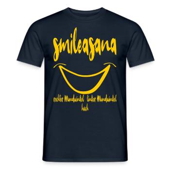 smileasana - Männer T-Shirt - Navy - Vorne - AI Model Male 178 light (178cm)