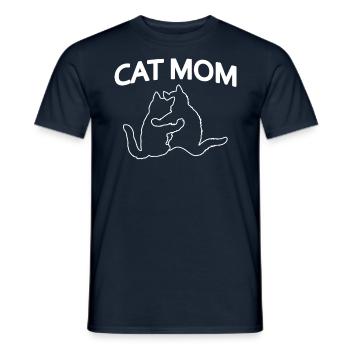 Katzenmama Cat Mom Cat mother cat - Men's T-Shirt - navy - Front - AI Model Male 178 light (178cm)