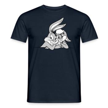 Looney Tunes Bugs Bunny and Lola - Men's T-Shirt - navy - Front - AI Model Male 178 light (178cm)