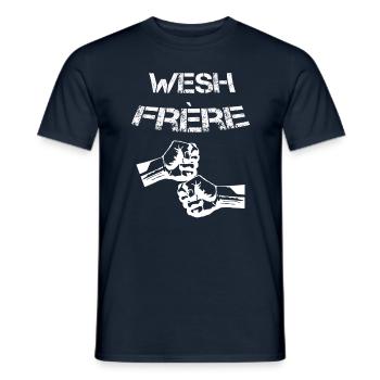 Wesh frère! Pour les gens qui ont des bons potos. - T-shirt homme - marine - Devant - AI Model Male 178 light (178cm)