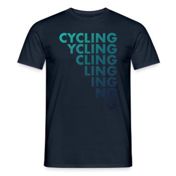 CYCLISME | Vélo de route, vélo, VTT, crosser - T-shirt homme - marine - Devant - AI Model Male 178 light (178cm)