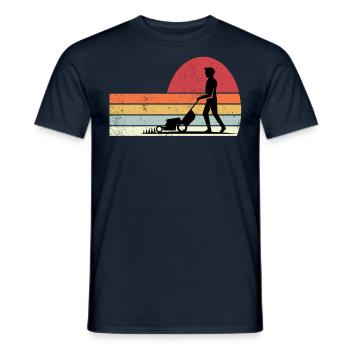 Lawn mower - Men's T-Shirt - navy - Front - AI Model Male 178 light (178cm)