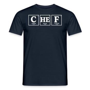 CHEF chemical elements design - Men's T-Shirt - navy - Front - AI Model Male 178 light (178cm)