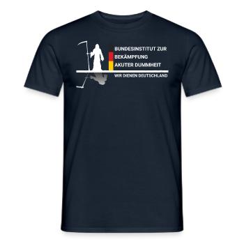 Bundesinstitut zur Bekämpfung von Dummheit - Männer T-Shirt - Navy - Vorne - AI Model Male 178 light (178cm)