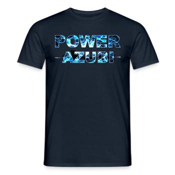 POWER AZUBI - der Auszubildende der Gas gibt Humor - Männer T-Shirt - Navy - Vorne - AI Model Male 178 light (178cm)