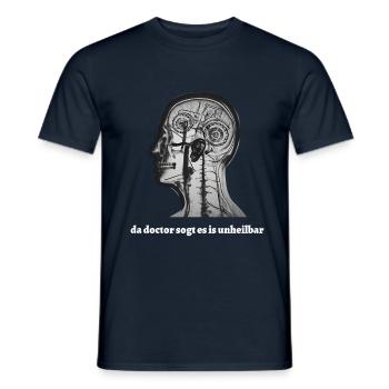 c’est incurable... Dicton bavarois - T-shirt homme - marine - Devant - AI Model Male 178 light (178cm)