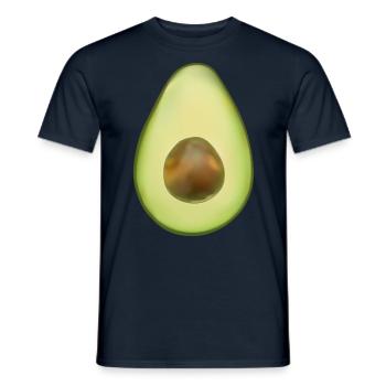 Avocado Costume Funny Halloween Gift Idea - Men's T-Shirt - navy - Front - AI Model Male 178 light (178cm)