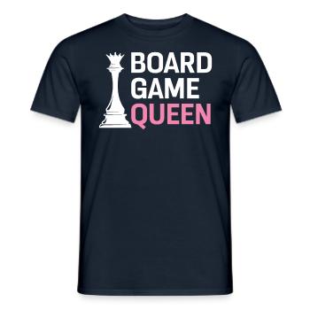 Brettspiel Queen Lustiges Schach Schachmatt Schach Mädchen - Männer T-Shirt - Navy - Vorne - AI Model Male 178 light (178cm)