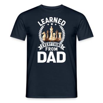 Chess Dad Knight Chess Checkerboard Funny Chess - Men's T-Shirt - navy - Front - AI Model Male 178 light (178cm)