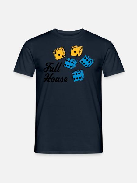Full House - Männer T-Shirt - Navy