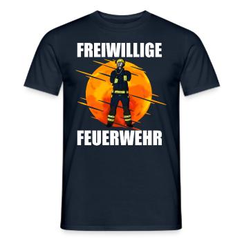 Freiwillige Feuerwehr - Männer T-Shirt - Navy - Vorne - AI Model Male 178 light (178cm)