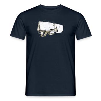 graphic sketch - Männer T-Shirt - Navy - Vorne - AI Model Male 178 light (178cm)