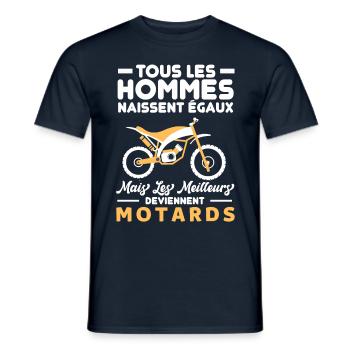 Humour motards - T-shirt homme - marine - Devant - AI Model Male 178 light (178cm)