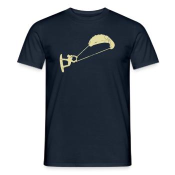Kitesurfing Kiteboard new school - Men's T-Shirt - navy - Front - AI Model Male 178 light (178cm)