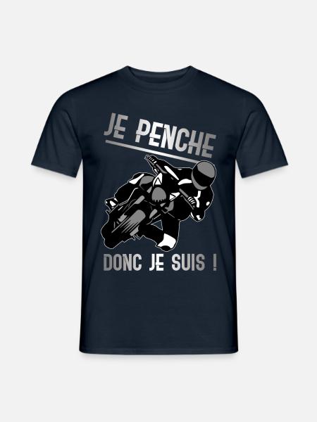 Moto je penche - T-shirt homme - marine