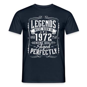 1972 Cadeau d’anniversaire Born Legends - T-shirt homme - marine - Devant - AI Model Male 178 light (178cm)