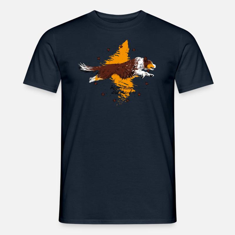 red Australian Shepherd - Männer T-Shirt - Navy