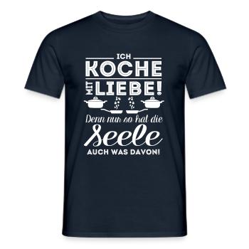 Ich koche nur mit liebe - Männer T-Shirt - Navy - Vorne - AI Model Male 178 light (178cm)