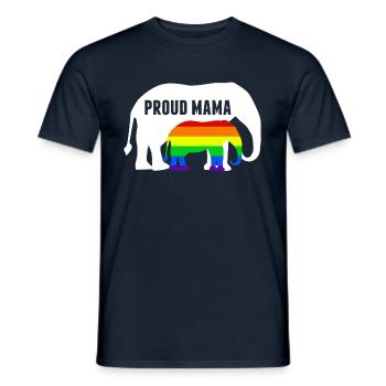 Stolzer LGBT Mama Gay Pride - Männer T-Shirt - Navy - Vorne - AI Model Male 178 light (178cm)