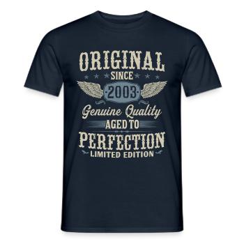 Jahrgang 2003 Original Vintage Geburtstag Geschenk - Männer T-Shirt - Navy - Vorne - AI Model Male 178 light (178cm)