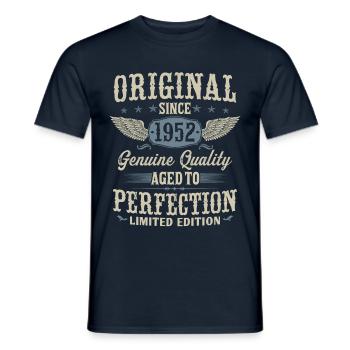 Vintage 1952 Original Vintage Birthday Gift - Men's T-Shirt - navy - Front - AI Model Male 178 light (178cm)