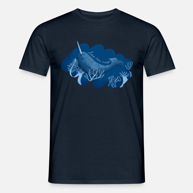 deep sea magic Narwal - Männer T-Shirt - Navy