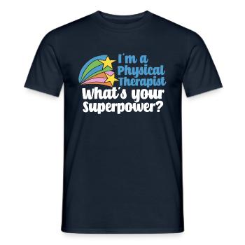 Super Physical Therapist - Men's T-Shirt - navy - Front - AI Model Male 178 light (178cm)
