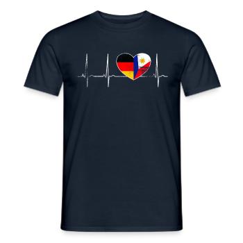 Filipino German - Men's T-Shirt - navy - Front - AI Model Male 178 light (178cm)
