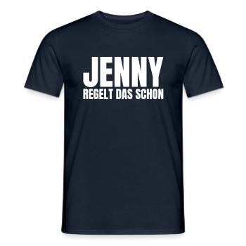 Jenny Name Lustiger Spruch Frau Frauen Damen Dame - Männer T-Shirt - Navy - Vorne - AI Model Male 178 light (178cm)