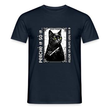 I know I and you are not a cat! - Men's T-Shirt - navy - Front - AI Model Male 178 light (178cm)
