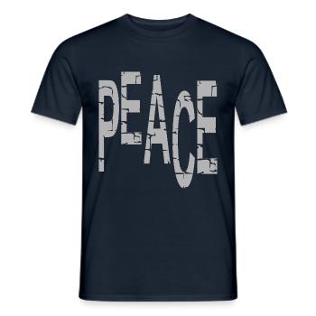 Friede - Männer T-Shirt - Navy - Vorne - AI Model Male 178 light (178cm)