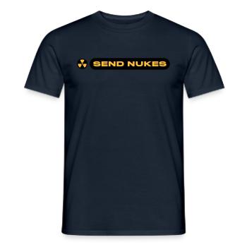 SEND NUKES - Männer T-Shirt - Navy - Vorne - AI Model Male 178 light (178cm)