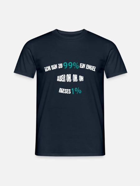 I AM 99% AN ANGEL... - Men's T-Shirt - navy