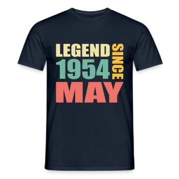 69ème anniversaire mai millésime 1954 idée cadeau - T-shirt homme - marine - Devant - AI Model Male 178 light (178cm)