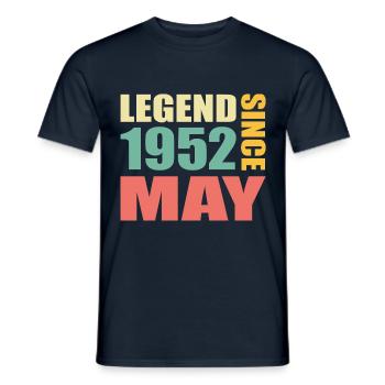 71ème anniversaire mai millésime 1952 Idée cadeau - T-shirt homme - marine - Devant - AI Model Male 178 light (178cm)