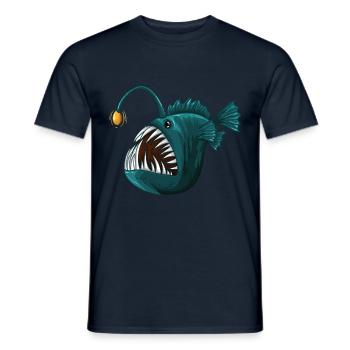 Anglerfisch Tiefsee - Männer T-Shirt - Navy - Vorne - AI Model Male 178 light (178cm)