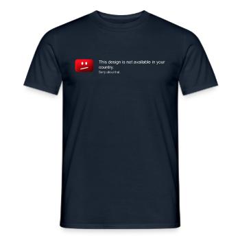 Design not available in your country - Men's T-Shirt - navy - Front - AI Model Male 178 light (178cm)