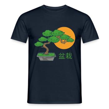 Bonsai Small Tree - Men's T-Shirt - navy - Front - AI Model Male 178 light (178cm)