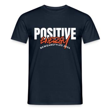Positive Energy – Deine tägliche Dosis Glück! - Männer T-Shirt - Navy - Vorne - AI Model Male 178 light (178cm)