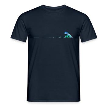 Die Welle - Männer T-Shirt - Navy - Vorne - AI Model Male 178 light (178cm)