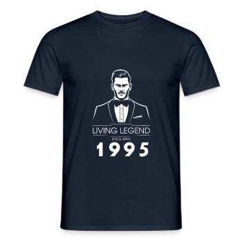 30th Birthday Living Legend (GENT) since 04/1995 - Men's T-Shirt - navy - Front - AI Model Male 178 light (178cm)