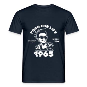60. Anniversaire Pogo pour la vie depuis 05/1965 - T-shirt homme - marine - Devant - AI Model Male 178 light (178cm)
