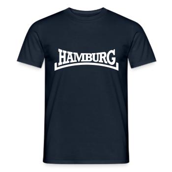 Hambourg style - T-shirt homme - marine - Devant - AI Model Male 178 light (178cm)