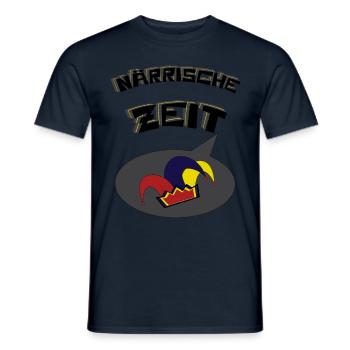 Närrische Zeit- lasst uns feiern und Spaß haben! - Männer T-Shirt - Navy - Vorne - AI Model Male 178 light (178cm)