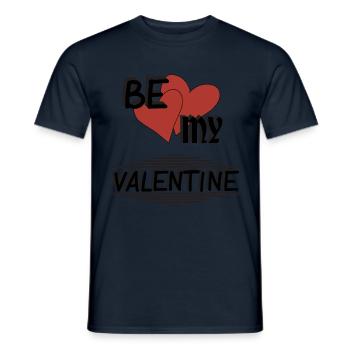 BE MY VALENTINE, Valentinstag - Männer T-Shirt - Navy - Vorne - AI Model Male 178 light (178cm)