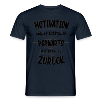 Motivation geh Vorwärts - Männer T-Shirt - Navy - Vorne - AI Model Male 178 light (178cm)