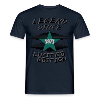 LEGEND SINCE 1971, wahre Legenden - Männer T-Shirt - Navy - Vorne - AI Model Male 178 light (178cm)