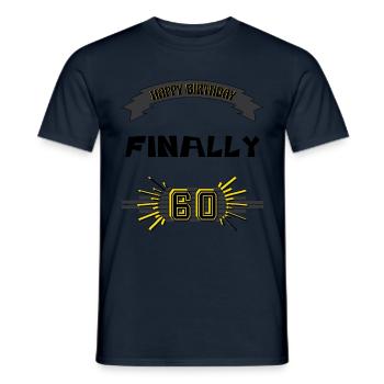 Happy Birthday, zum runden Geburtstag, Geschenk, - Männer T-Shirt - Navy - Vorne - AI Model Male 178 light (178cm)